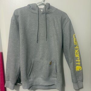 Carhartt Gray Hoodie with Yellow Logo